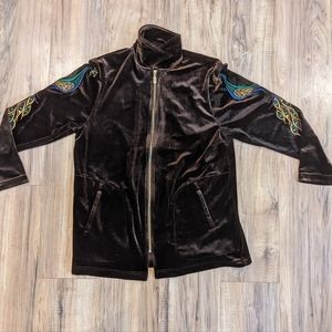 Bob Mackie peacock zip up